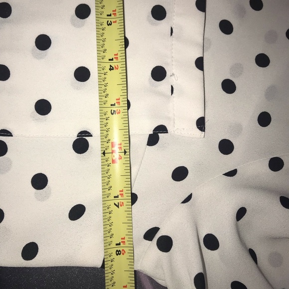 Express Sheer Polka-Dot Blouse - Picture 5 of 5
